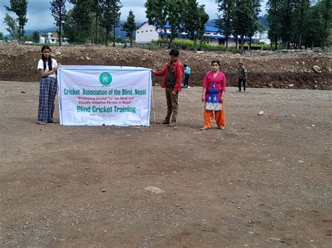 Blind Cricket Training At Surkhet Cricket Association Of The