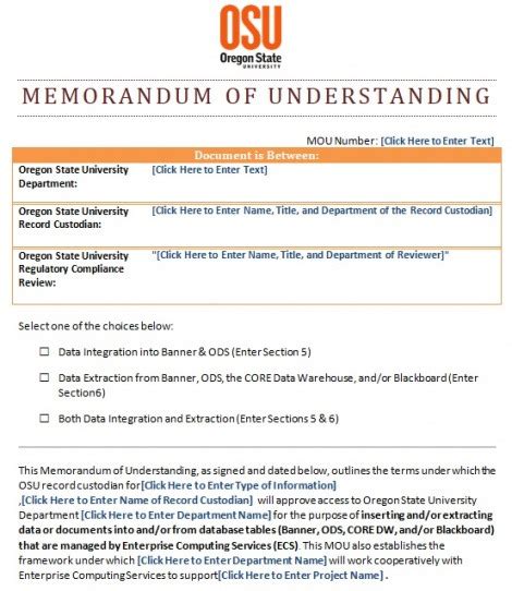 Free International Memorandum Of Understanding Template Excel