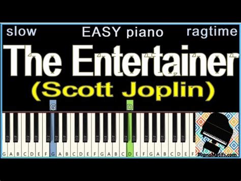 The Entertainer Scott Joplin EASY PIANO Tutoriel De Piano Niveau