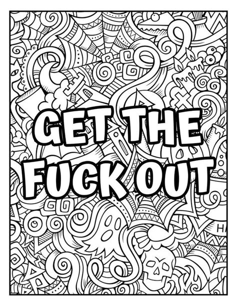 Swearing Coloring Book Adult Coloring Books Swear Words Diy Coloring