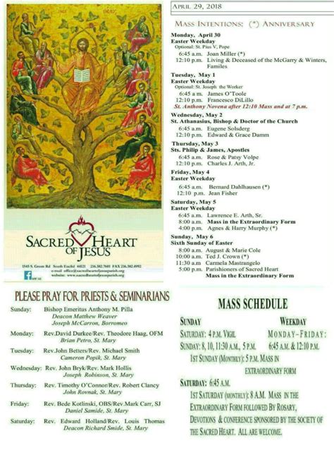 Sacred Heart Of Jesus Parish South Euclid Catholic Diocese Novena South Euclid