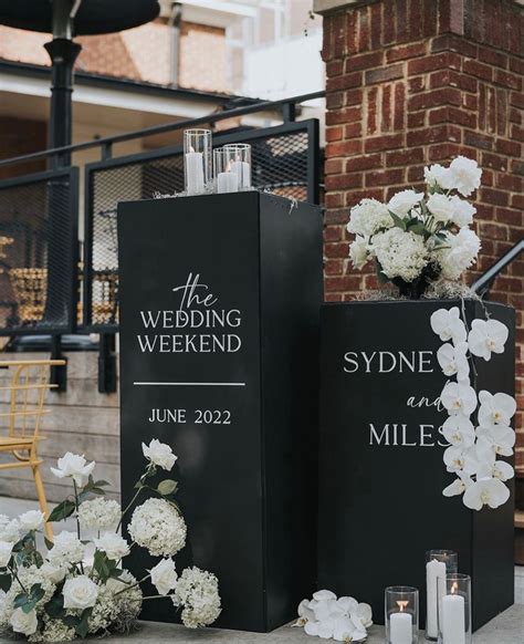 Black And White Wedding Sign Andi Mejia Co Artofit