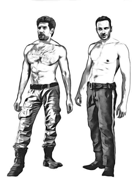 Rule 34 Chest Hair Gay Police Rick Grimes Shane Walsh Shirtless Shirtless Male The Walking