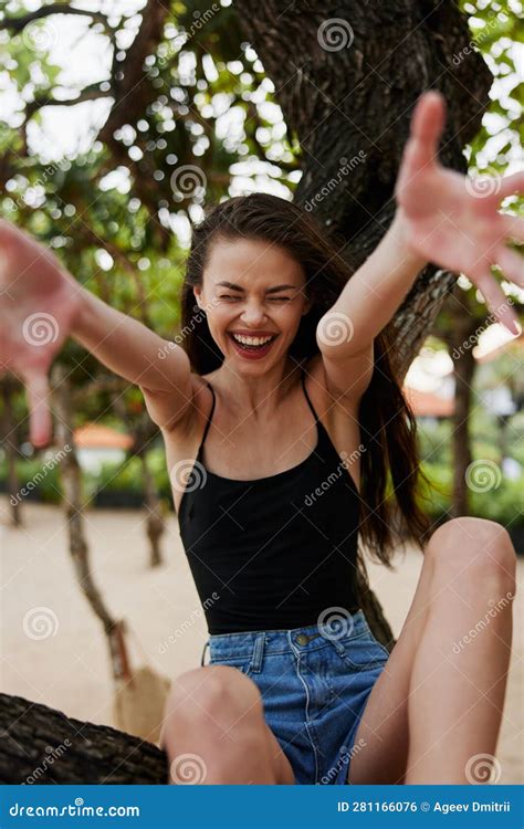 Woman Nature Smiling Relax Tree Vacation Sky Fitness Sea Lifestyle