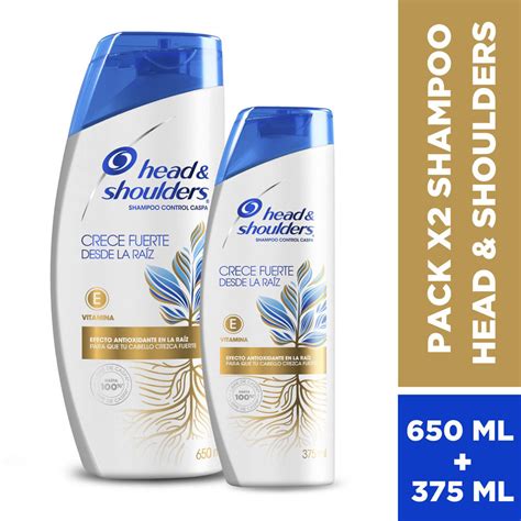 Pack Shampoo Head And Shoulders Crece Fuerte Desde La Raíz Metroapp