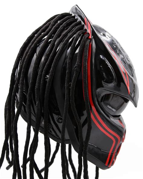 Red Oblivion Predator Motorcycle Helmet Dot Approved Predator Collective Helmets