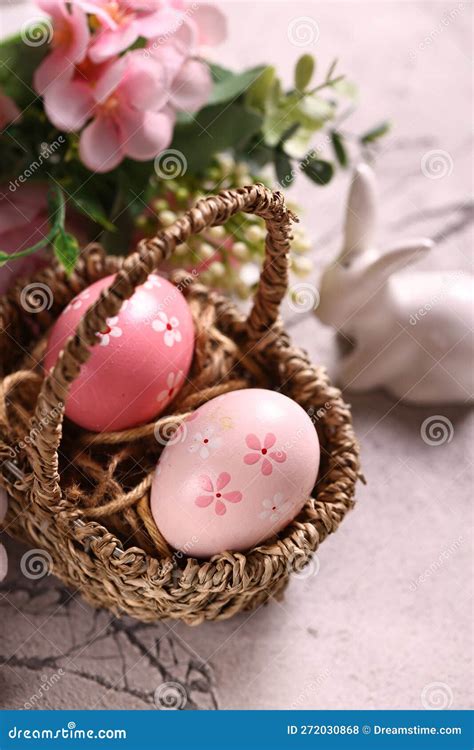 Easter Still Life Decor Eggs Stock Photo Image Of Blossom Decor