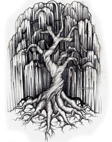 Tatto Tree Drawing 23