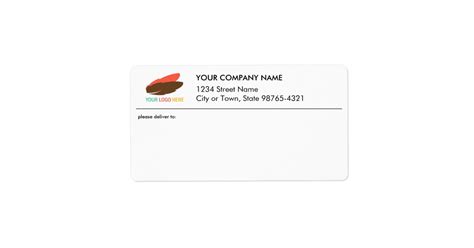 Company business logo package shipping address label | Zazzle