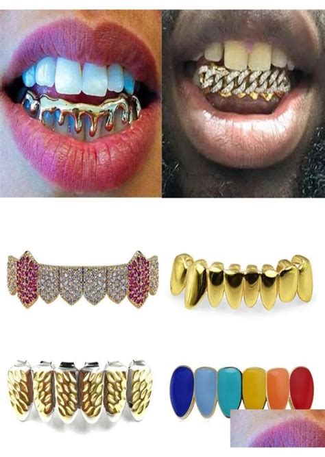 Grillz Dental Grills K Gold Teeth Braces Punk Hip Hop Mticolor