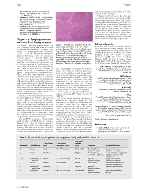 [PDF] Diagnosis of lymphogranuloma venereum from biopsy samples