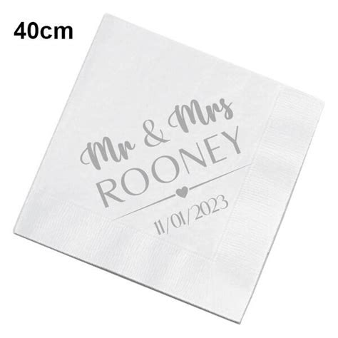 Beautiful Wedding Napkins Foiled Or Printed Low Price With Fast