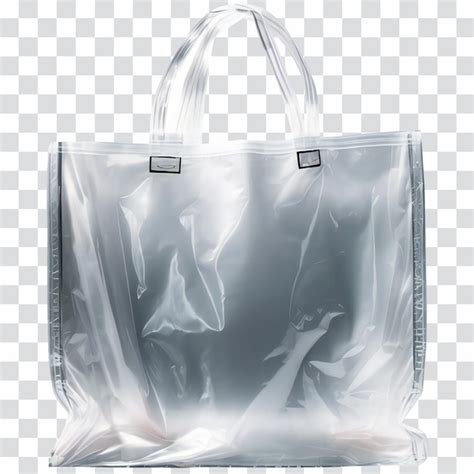 Premium PSD Blank Plastic Bag Mock Up Isolated On Transparent