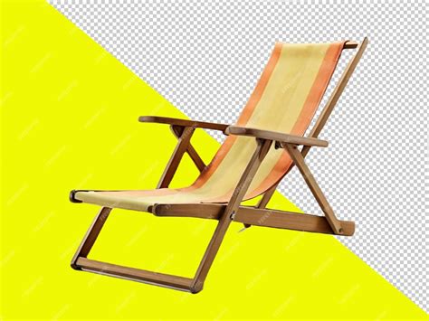 Premium Psd Psd Of A Empty Deck Chair On Transparent Background