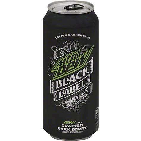 Mountain Dew Black Label Soda With Crafted Dark Berry Lemon Lime