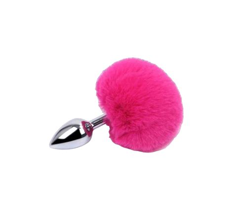 Plug Anal Cola Pompón De Conejo Con Punta De Acero Quirúrgico Rappi