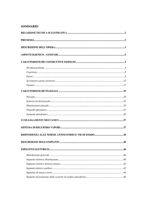 Relazione Tecnico Illustrativa SOMMARIO ASPETTI IGIENICO SANITARI