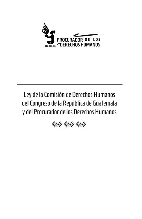 Ley Procurador Derechos Humanos Ley De La Comisi N De Derechos