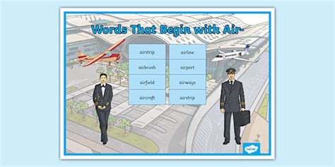 Words That Begin With Air Word Mat Hecho Por Educadores