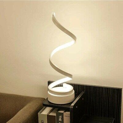 Lume Da Comodino Led 20w Lampada Da Tavolo Lumetto Moderno A Spirale Da