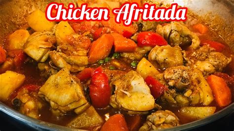 Afritadang Manok Chicken Afritada Pinoy Recipe Filipino Food Youtube