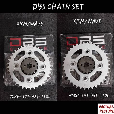 Racingsafe DBS CHAIN SPROCKET SET SIZE 36T 38T 428H 14T 110L MODEL