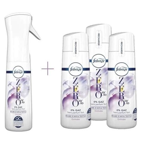 FEBREZE Zero orchidée brume d air et textile 3 recharges Cdiscount