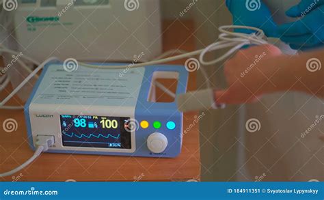 Pulse Oximeter At Work Medical Diagnostic Equipment Editorial Photo