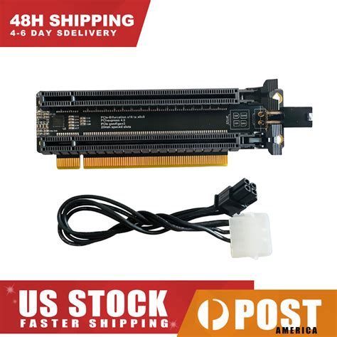 Pcie Bifurcation X16 To X8x8 Pci E 40 X16 1 To 2 Expansion Card Gen4 Split Card Ebay