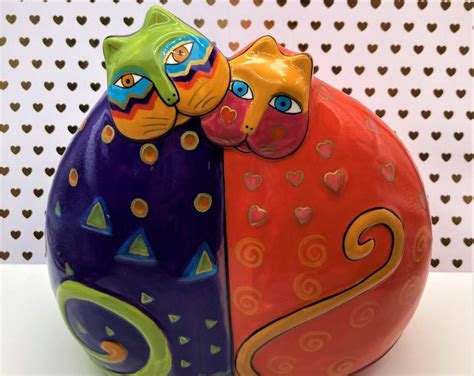 Laurel Burch Cats For Ganz Bella Casa Ceramic Cats Figurine Each