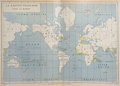 World map of French-speaking countries available as Framed Prints ...