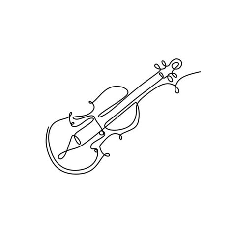 バイオリン1つの連続線画音楽楽器ベクトルイラストミニマリズムデザインイラスト画像とPNGフリー素材透過の無料ダウンロード - Pngtree