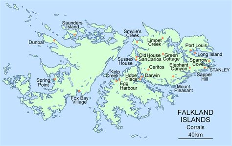 Mapas Das Ilhas Falkland Malvinas Reino Unido Geografia Total