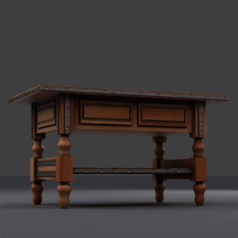 Old Table 3d Model 12 Max Obj Fbx Free3d