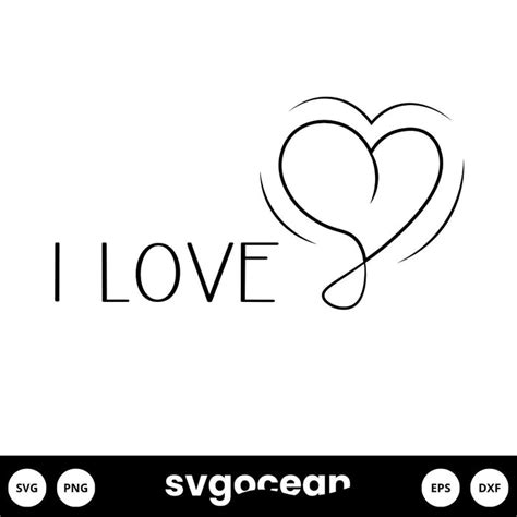 I Love Svg Vector For Instant Download Svg Ocean — Svgocean