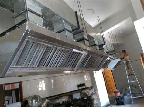 Baffle Rectangular Commercial Kitchen Chimney For Industrial Capacity