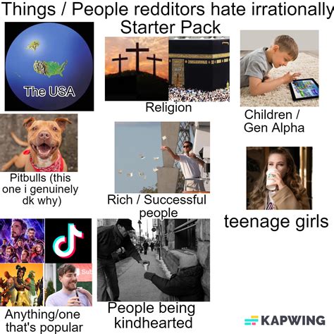 Reddits Hates Starterpack R Starterpacks Starter Packs Know