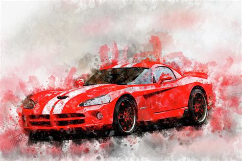 Dodge Viper Srt Painting By Raceman Decker Fine Art America