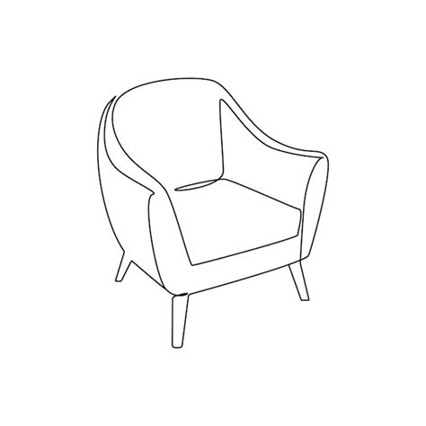 Premium Vector Modern Furniture Armchair For Home Interior In Outline