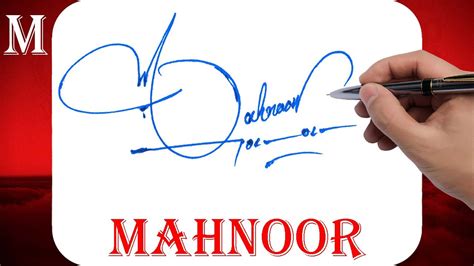 Mahnoor Name Signature Style M Signature Style Signature Style Of