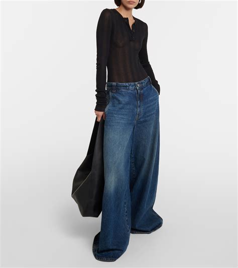 Jacob High Rise Wide Leg Jeans In Blue Khaite Mytheresa