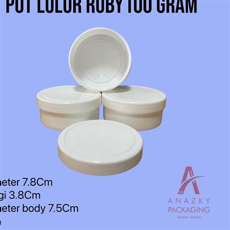 Jual Model Baru Pot Lulur Rubi Gram Warna Putih Kemasan Kg