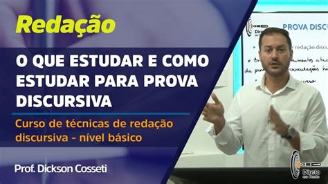 O Que E Redação Discursiva - REDAÇÃO - O que estudar e como estudar para prova discursiva (curso de ...