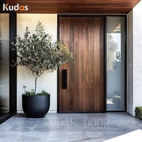 modern design solid wood exterior pivot glass door solid exterior