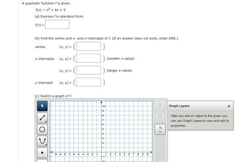 Solved A Quadratic Function F Is Given F X X2 4x 3