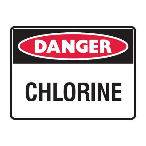 Danger Sign - Chlorine, 300mm (W) x 225mm (H), Metal