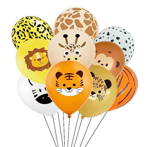 Buy I Qiqi Jungle Safari Animals Balloons 10 Pcs 12 Inch Latex Animal