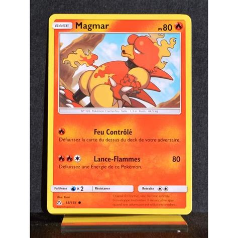 Carte Pokémon 18 156 Magmar SL5 Soleil et Lune Ultra Prisme NEUF FR