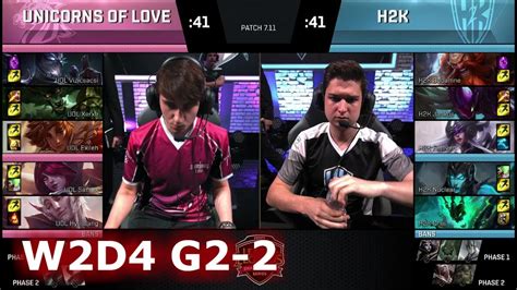 H2K Gaming Vs Unicorns Of Love Game 2 S7 EU LCS Summer 2017 Week 2