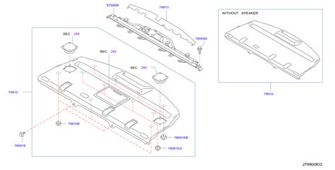 2016 Infiniti M37 Sportpre Package Tray Trim Rear 79910 4ap5a Genuine Infiniti Part